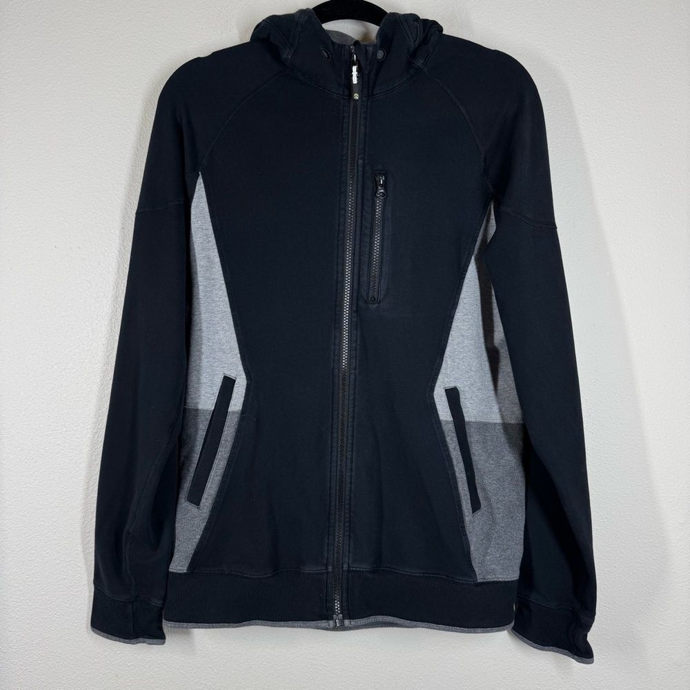 Lululemon City Sweat Full Zip Hoodie Jacket Sweatshirt Gray Black Gym Men Medium